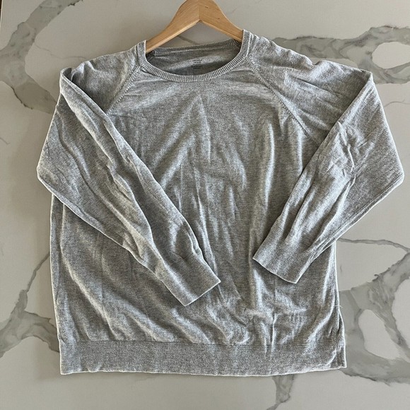 Save Khaki Mens Gray Pullover Crew neck Lightweight Sweater Size XL - Picture 6 of 9